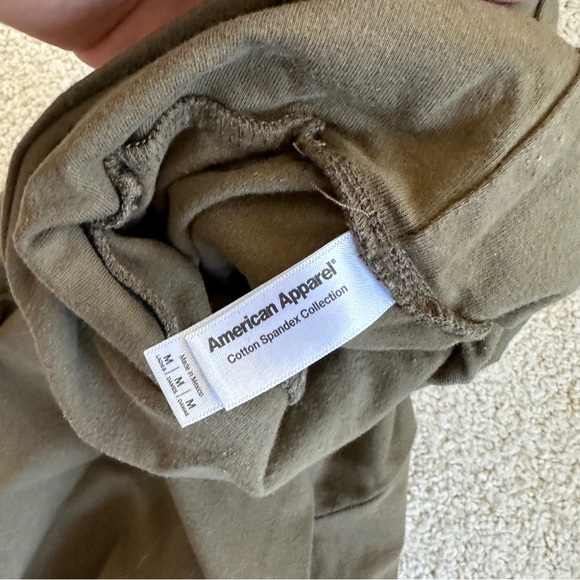 Deadstock American Apparel Turtleneck Bodysuit in Olive Green Medium - Picture 3 of 3